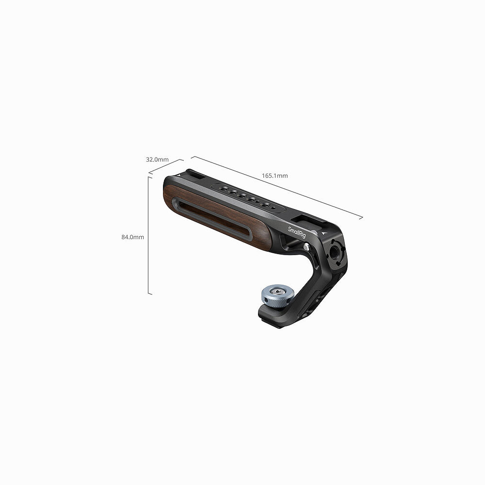 SmallRig 5250 Wooden Top Handle with Cold Shoe Mount