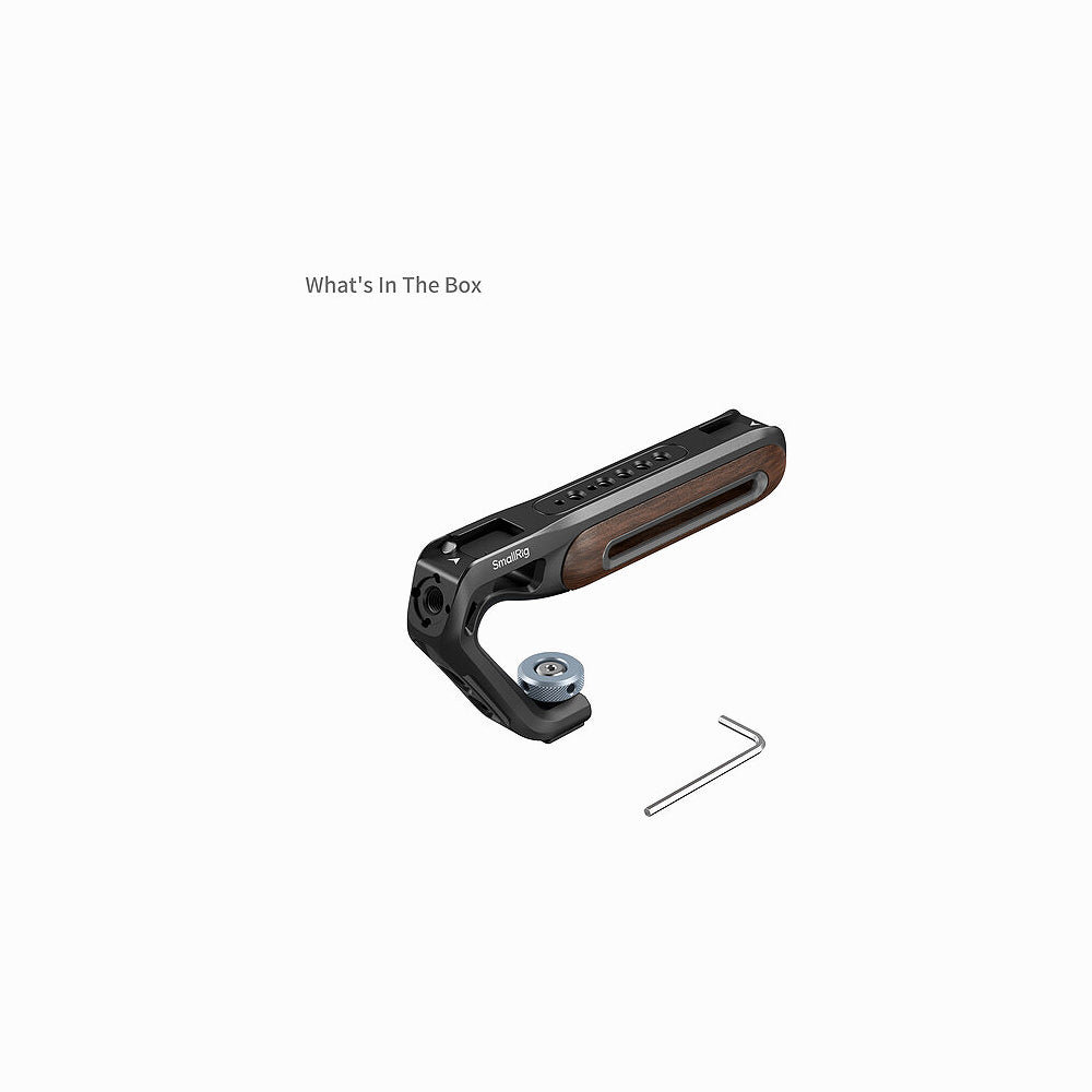 SmallRig 5250 Wooden Top Handle with Cold Shoe Mount