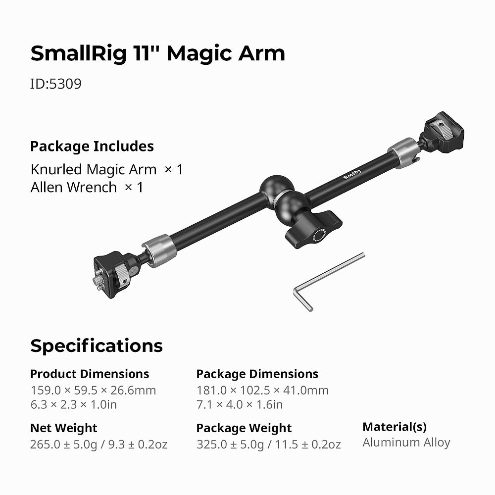 SmallRig 5309 11inch Magic Arm Support