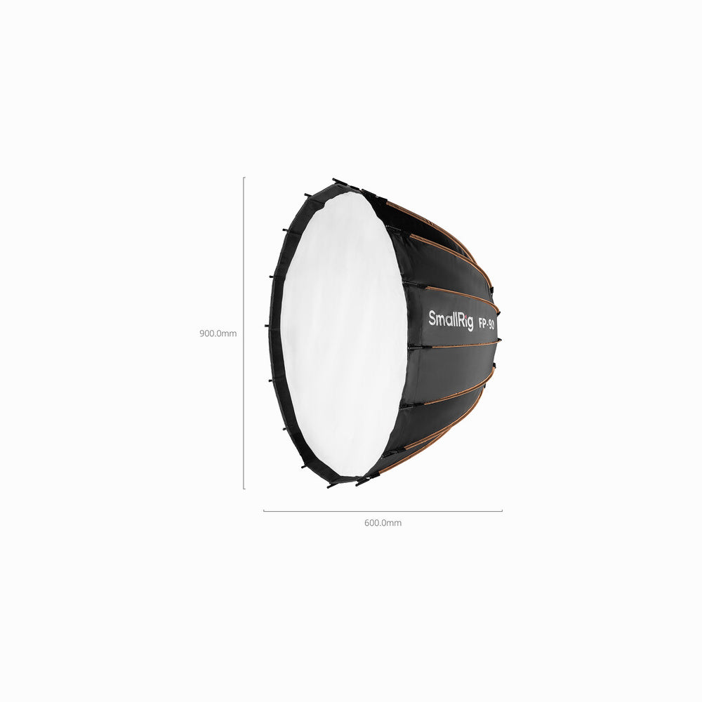 NiceFoto 90cm Quick Set-Up Deep Parabolic Softbox With Grid – Bowens Mount For Studio LED Lights