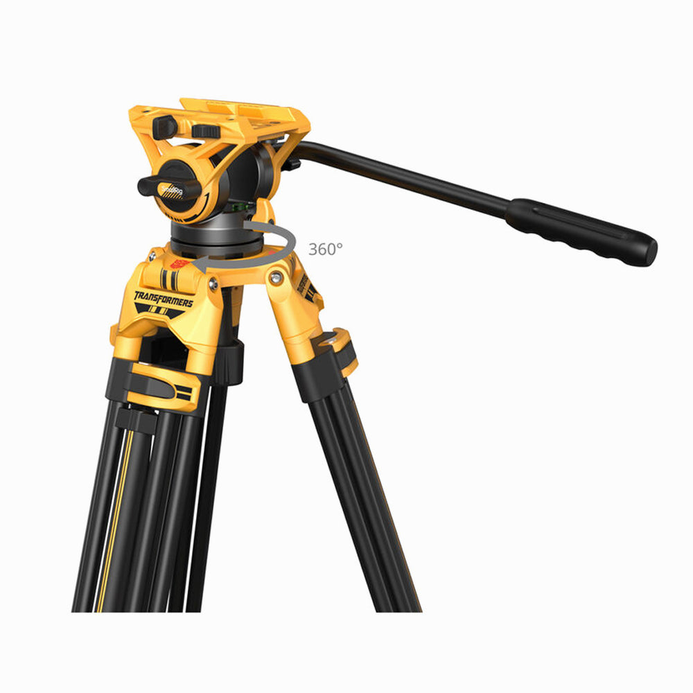 SmallRig  5523 Video Tripod with Heavy-Duty Fluid Head AD-01 (BumbleBee Edition）