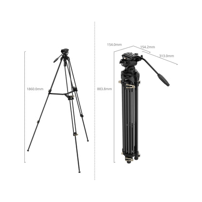 SmallRig AD-01S Heavy-Duty Tripod and Fluid Head Kit-4686