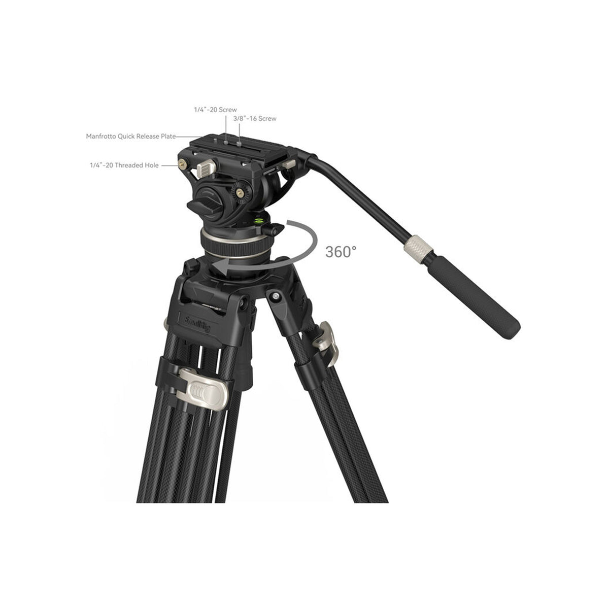 SmallRig AD-100 FreeBlazer Heavy-Duty Carbon Fiber Tripod System-3989