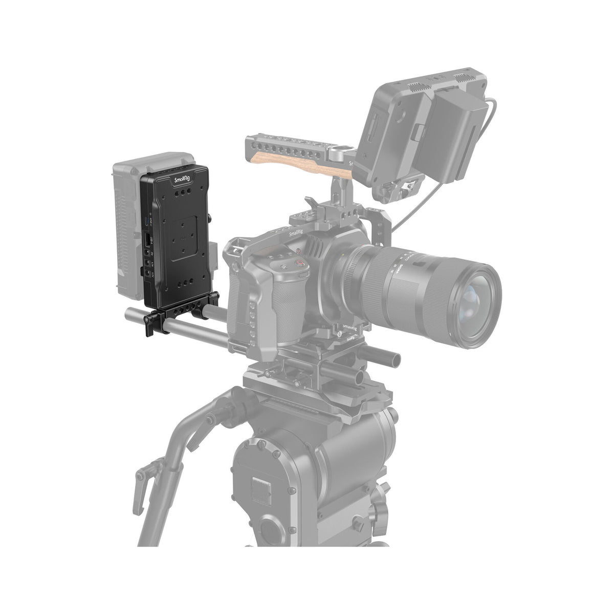 SmallRig Advanced V-Mount Battery Mount Plate with Dual 15mm Rod Clamp 3203B