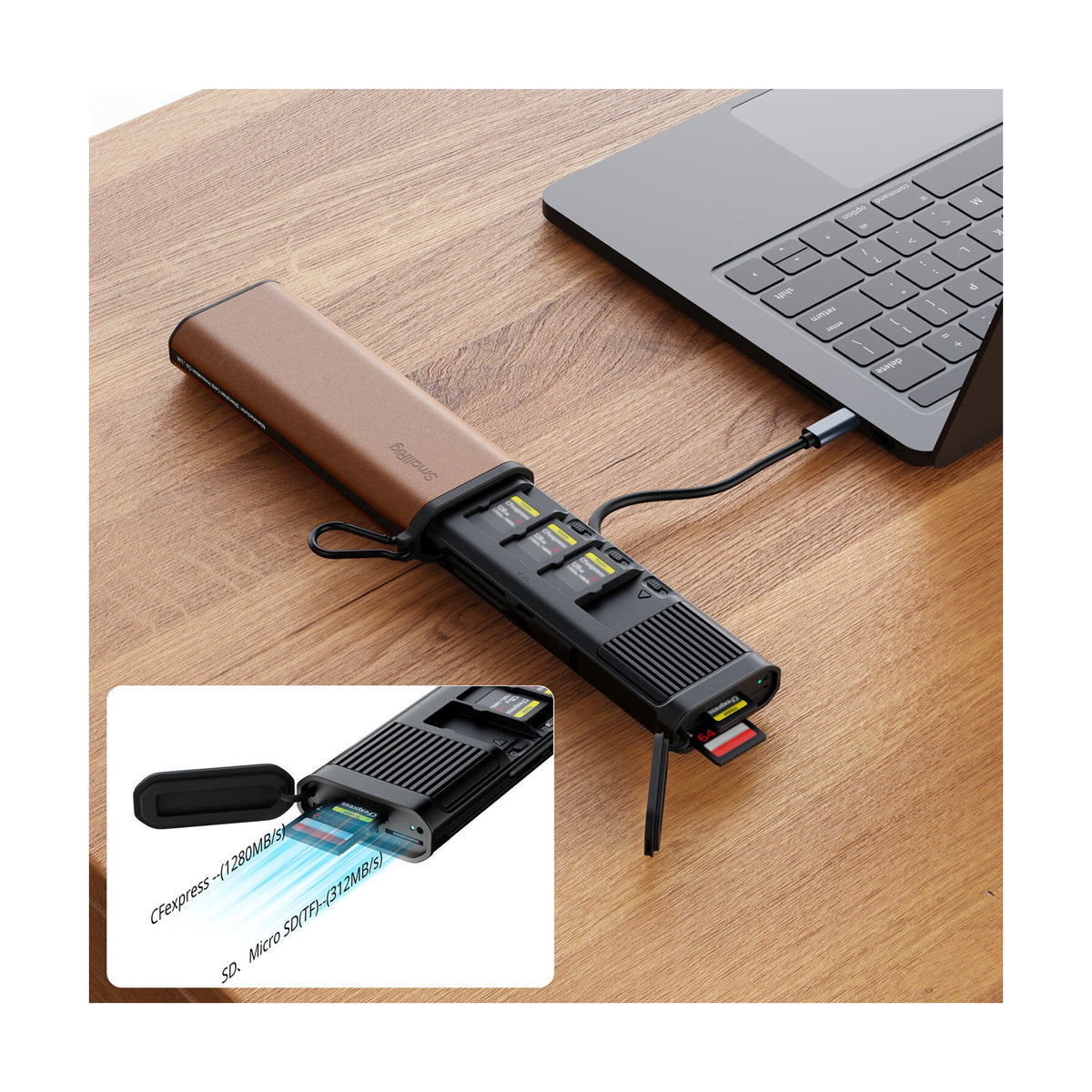 SmallRig CFexpress Type A Multifunctional Card Reader & Storage Case – 5361