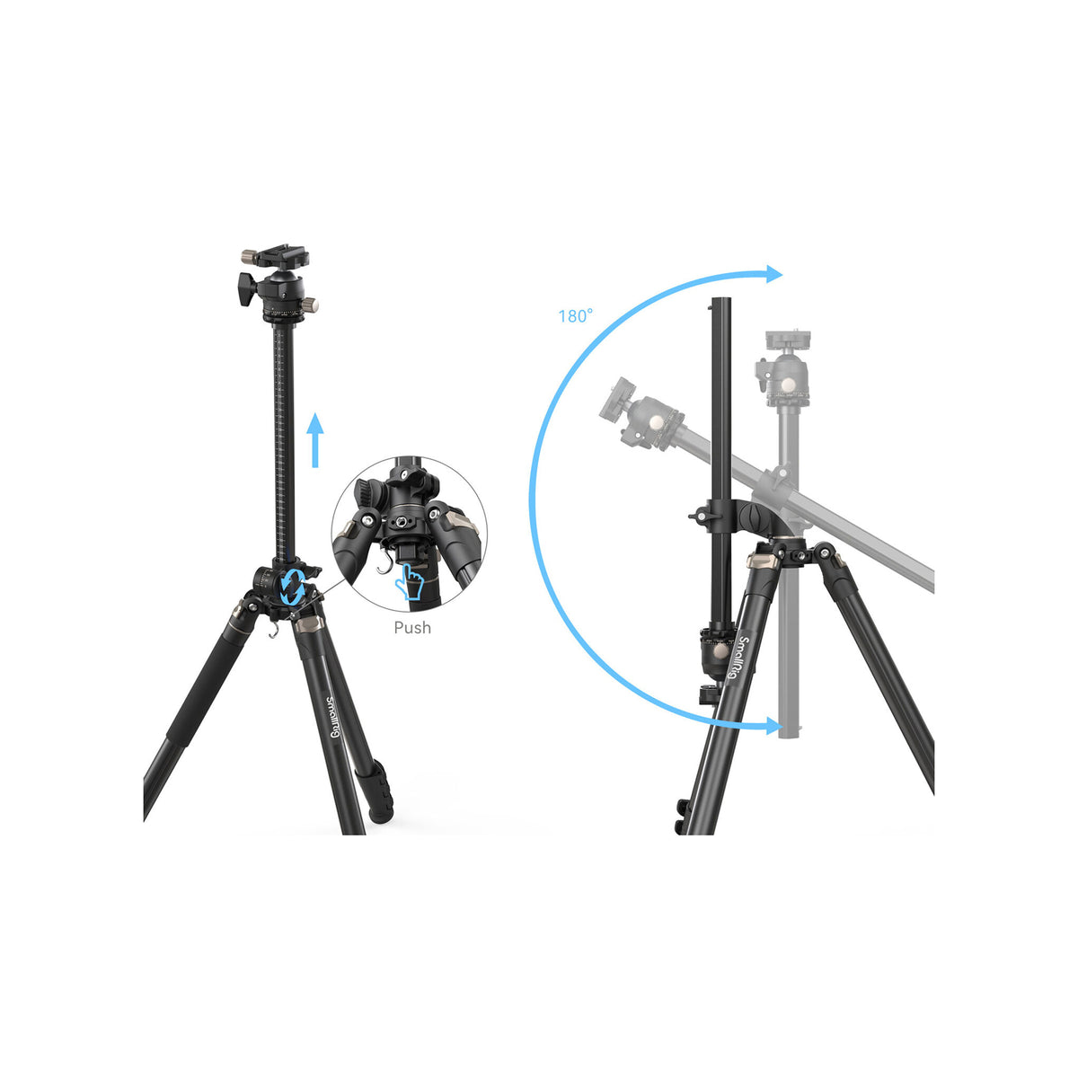 SmallRig CT200 Lateral Center Column Aluminum Tripod with Ball Head-4288