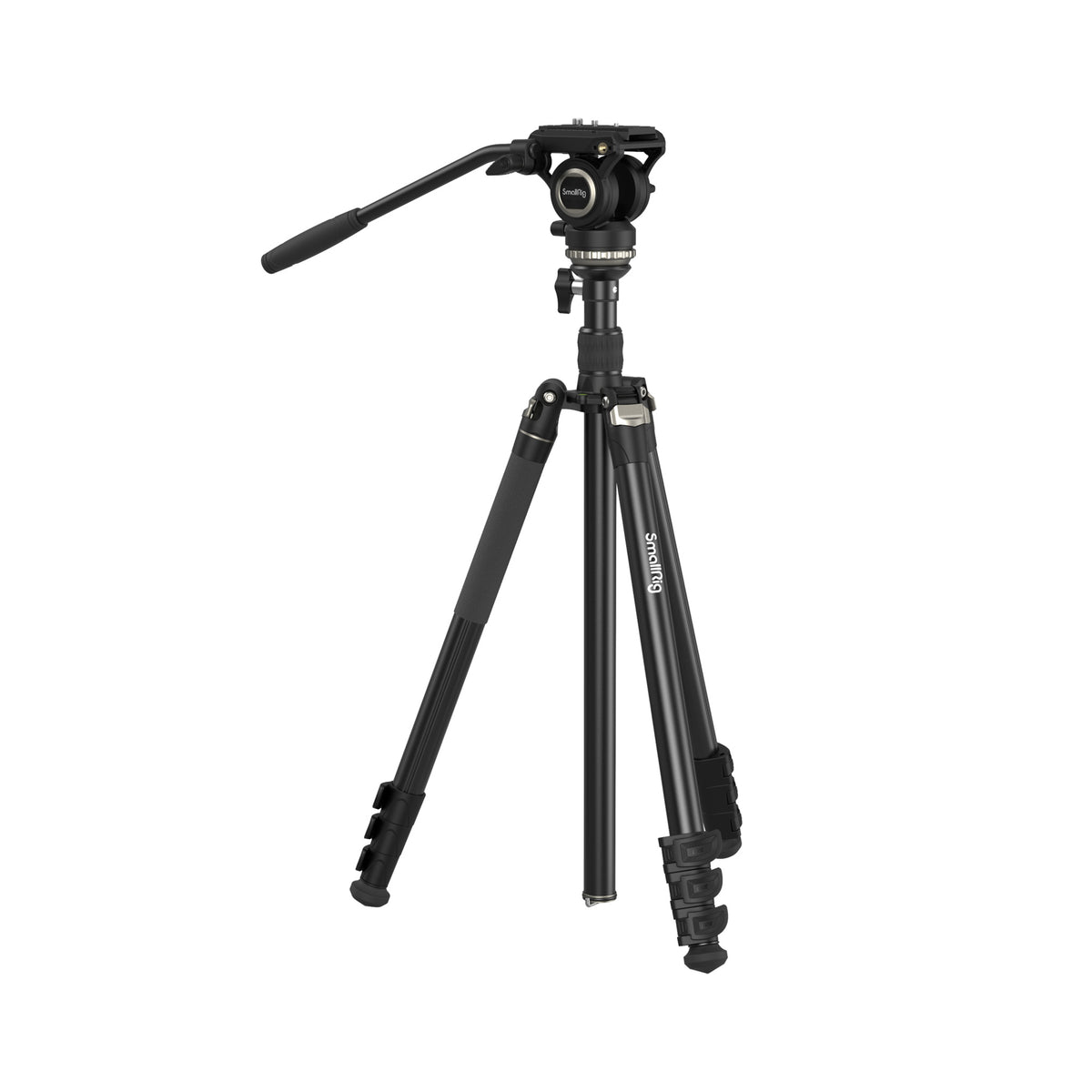 SmallRig CT210 Video Tripod with Fluid Head and Reversible Center Column-4475