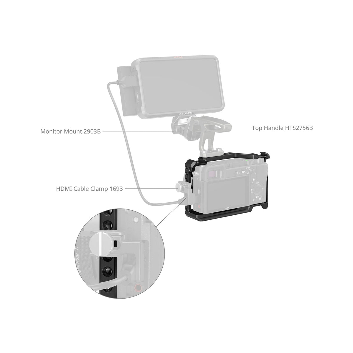 SmallRig Cage for Sony a6500/a6400/a6300/a6100-CCS2310C