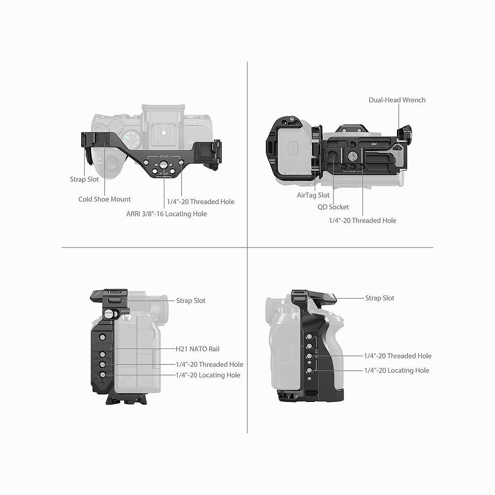 SmallRig Cage with AirTag Slot for Sony a7R V, a7 IV, a7S III & A1,A7III(5583)