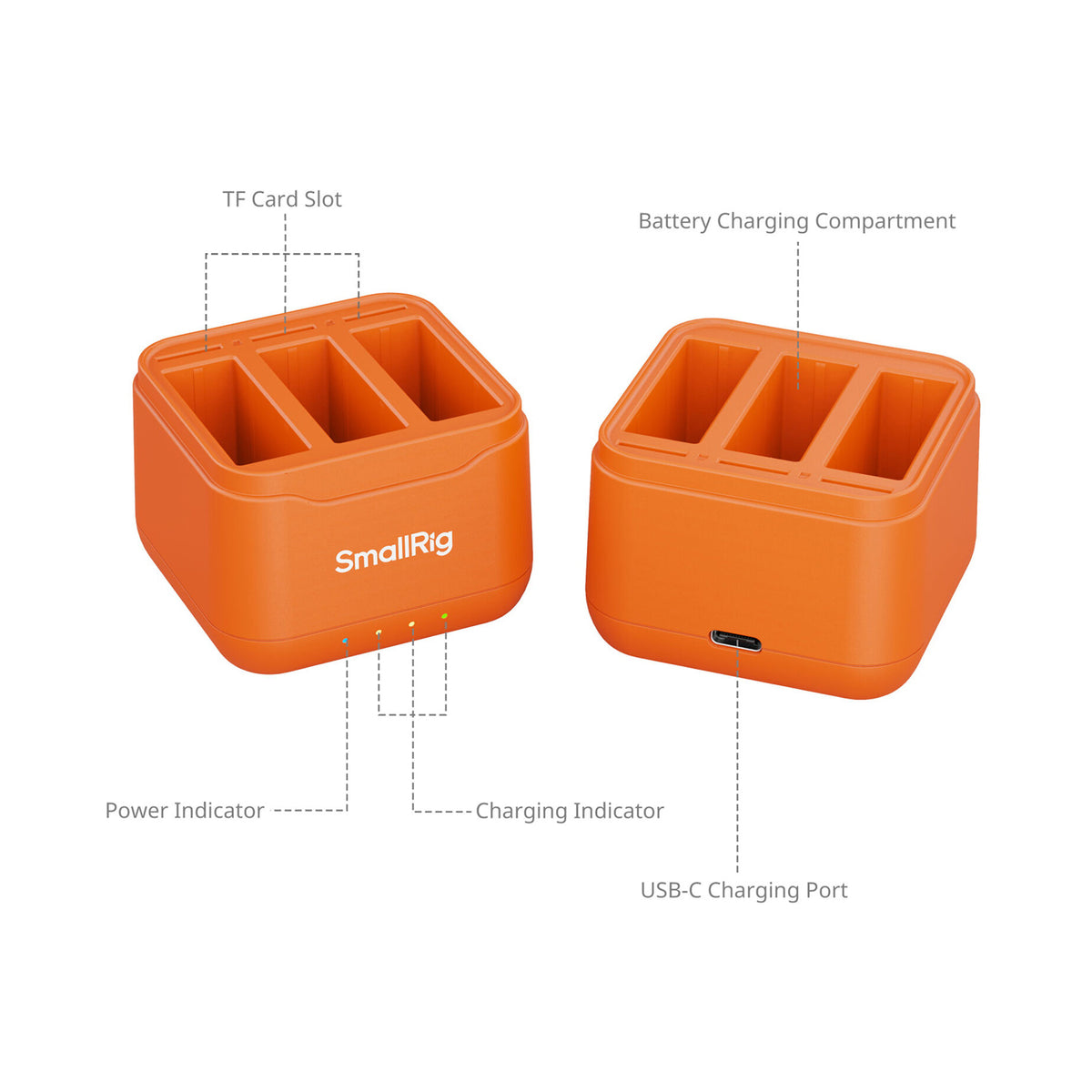 SmallRig Camera Battery Charger for DJI Action 6, Action 5 Pro & Osmo 360-5921