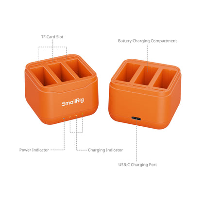 SmallRig Camera Battery Charger for DJI Action 6, Action 5 Pro & Osmo 360-5921