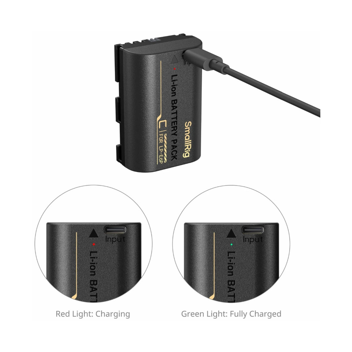 SmallRig Camera Battery with USB-C Charging for Canon LP-E6P (5295)