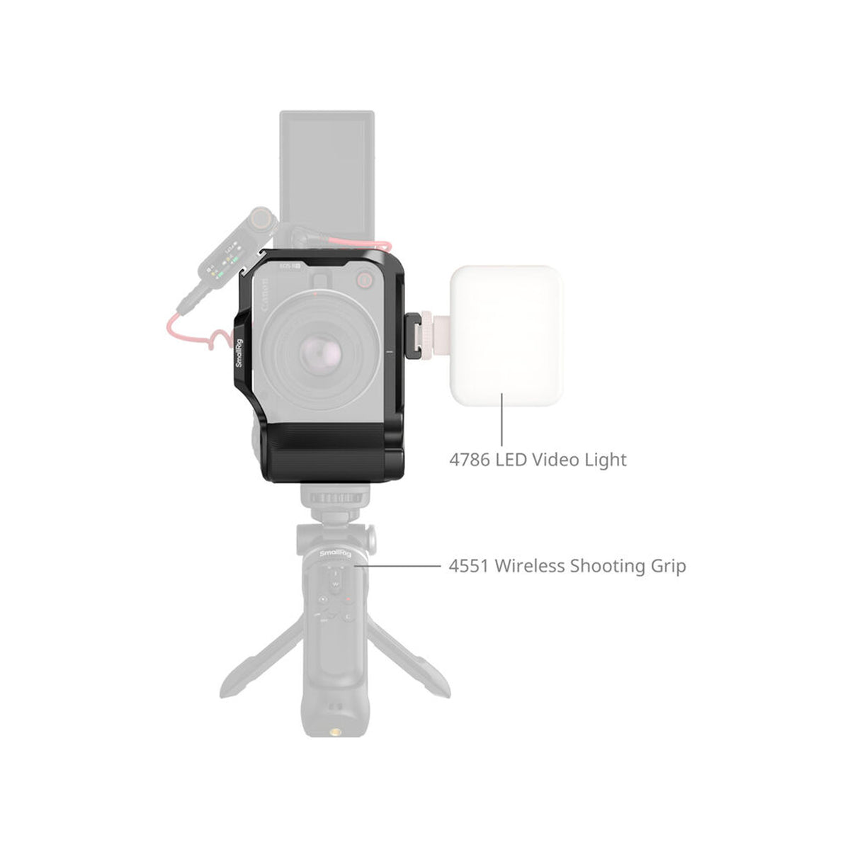 SmallRig Camera Cage for Canon EOS R50 V (Black)-5427