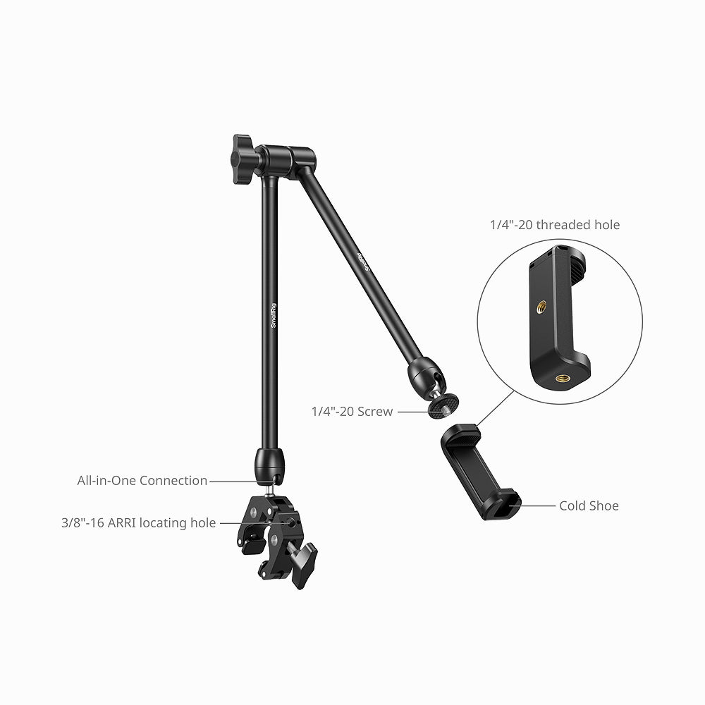 SmallRig Desktop Magic Arm with Crab-Shaped Clamp Kit 5624