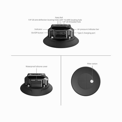 SmallRig Electric Suction Cup Support Kit (5")-5399