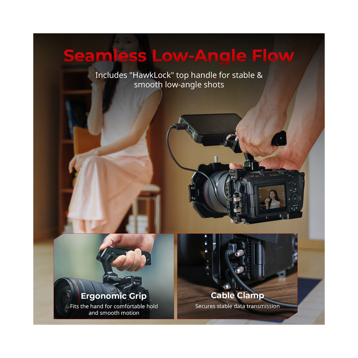 SmallRig HawkLock Quick Release Camera Cage for Canon EOS R6 V-6372