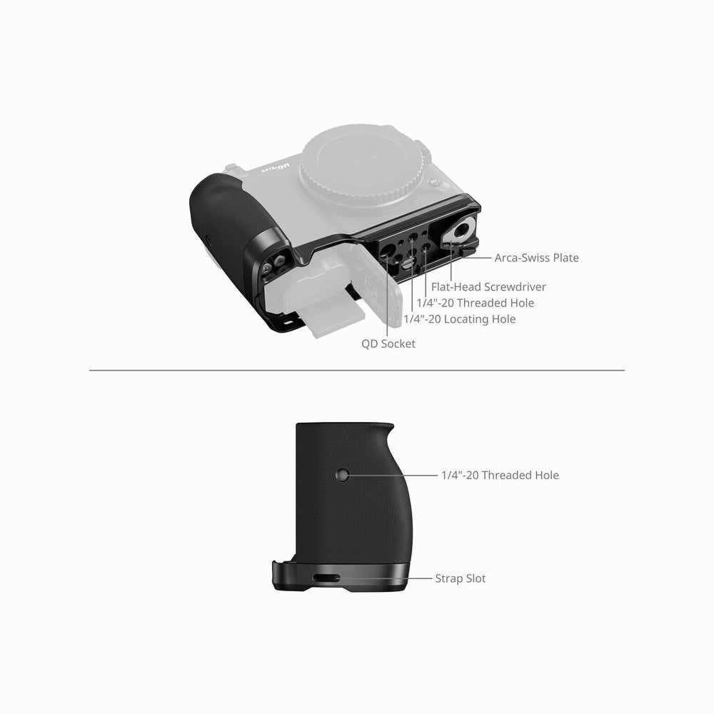 SmallRig L-Shaped Mount Plate with Silicone Handle for Nikon ZR 5466