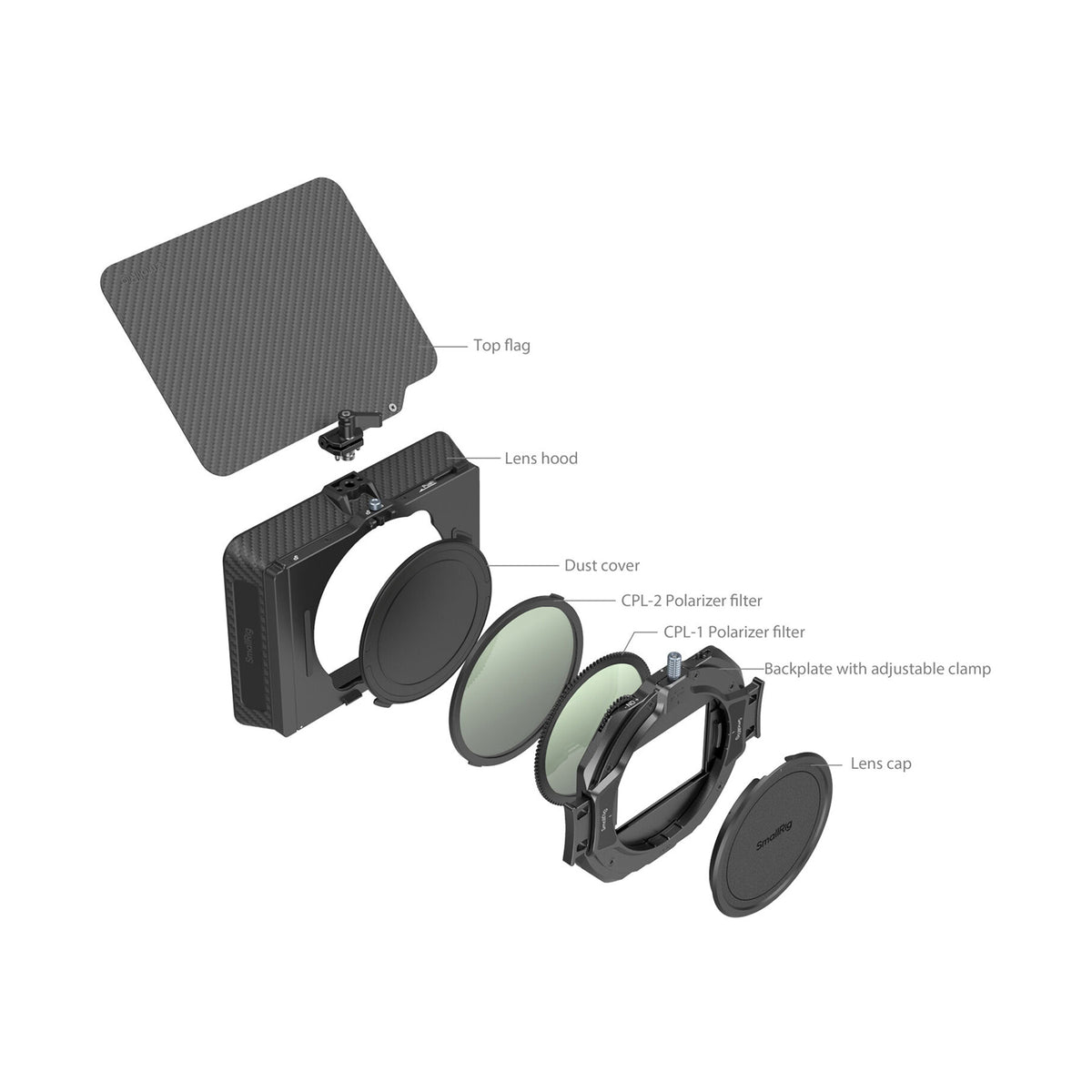 SmallRig Matte Box with Adjustable Clamp and VND Kit-4411
