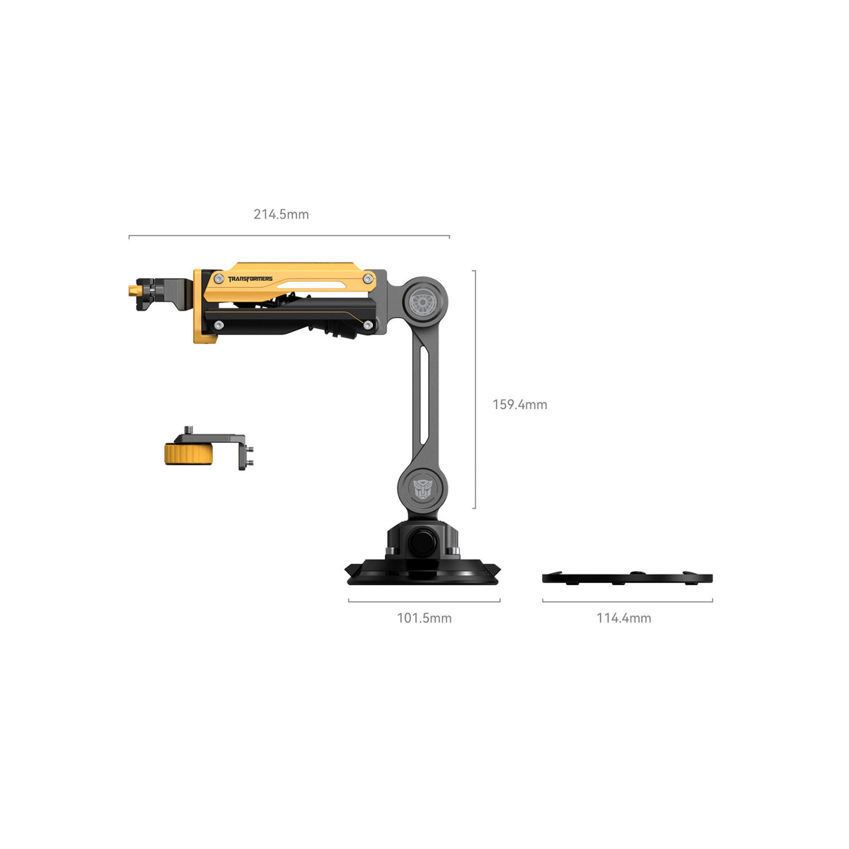 SmallRig Mini Shock Absorber Arm for DJI Osmo Pocket 3/4, GoPro HERO13 & Insta360 X4 (Bumblebee Edition)-5528