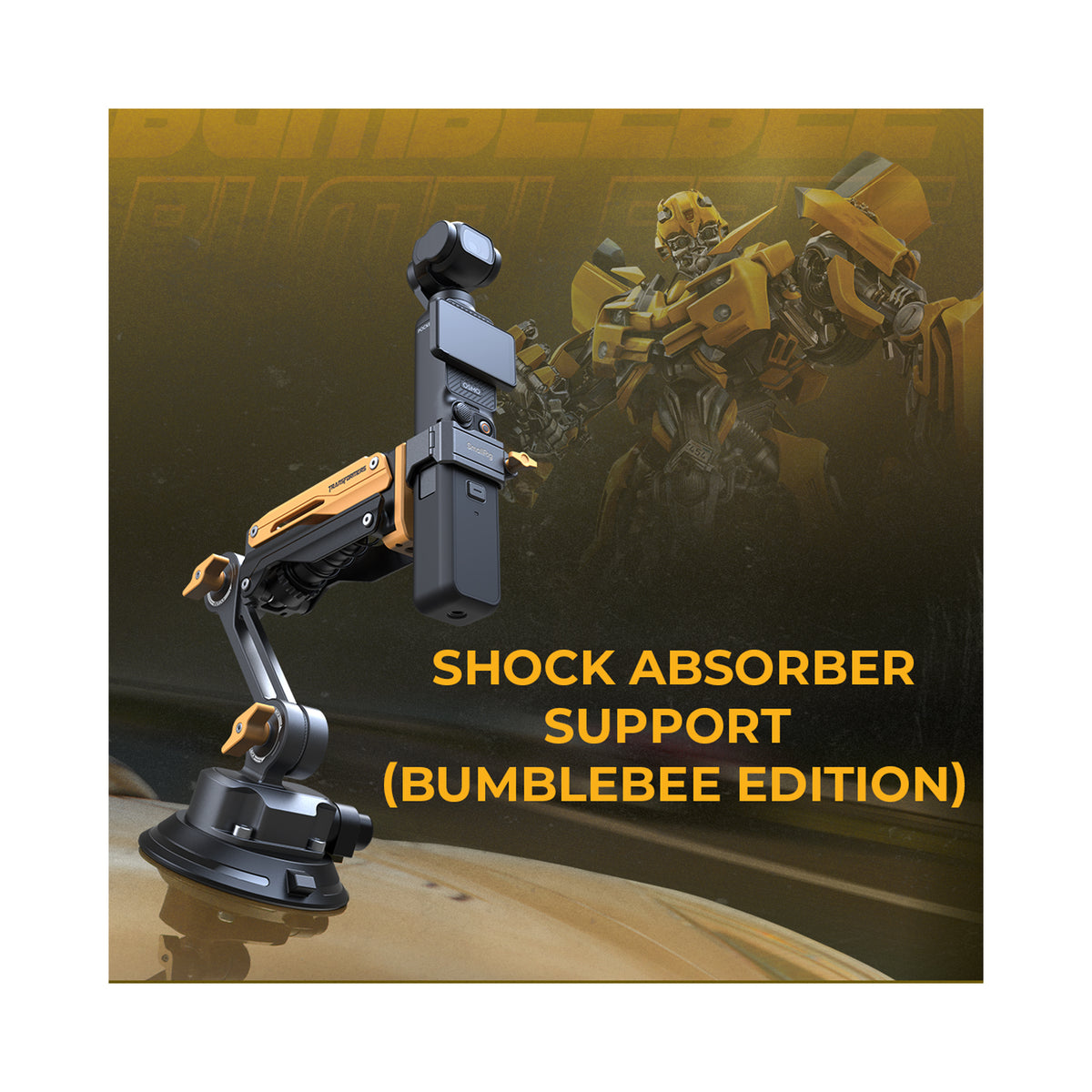 SmallRig Mini Shock Absorber Arm for DJI Osmo Pocket 3/4, GoPro HERO13 & Insta360 X4 (Bumblebee Edition)-5528