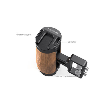SmallRig Mini Wood Side Handle with Dual 1/4"-20 Screw Mount-2913