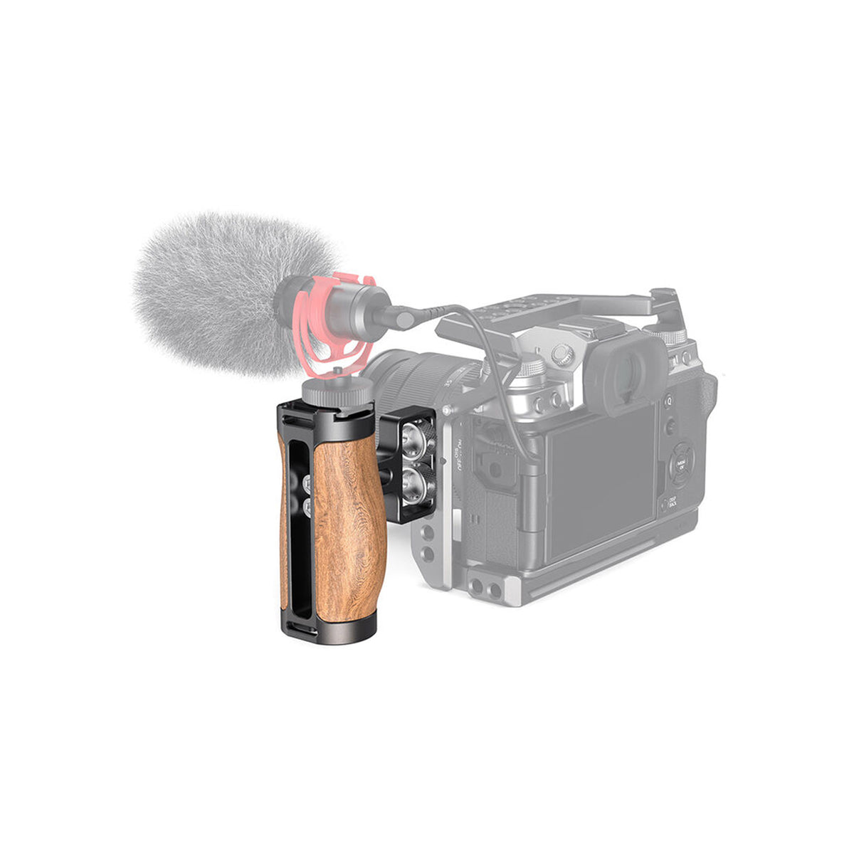 SmallRig Mini Wood Side Handle with Dual 1/4"-20 Screw Mount-2913