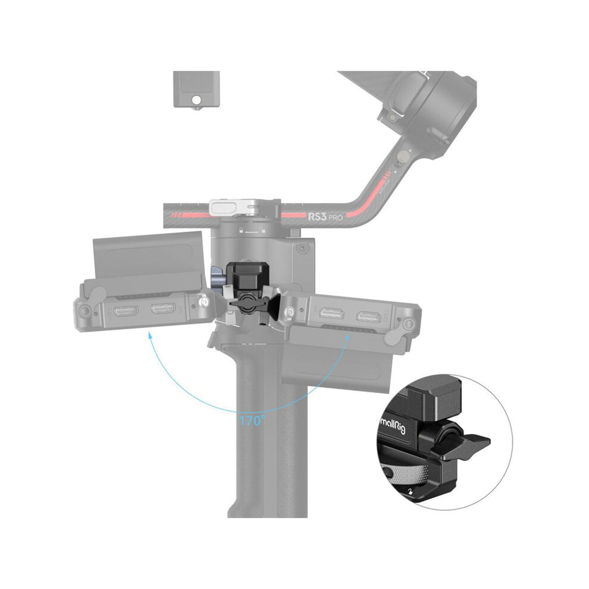 SmallRig Monitor Mount with NATO Clamp for Select DJI RS Series Gimbals-3026B