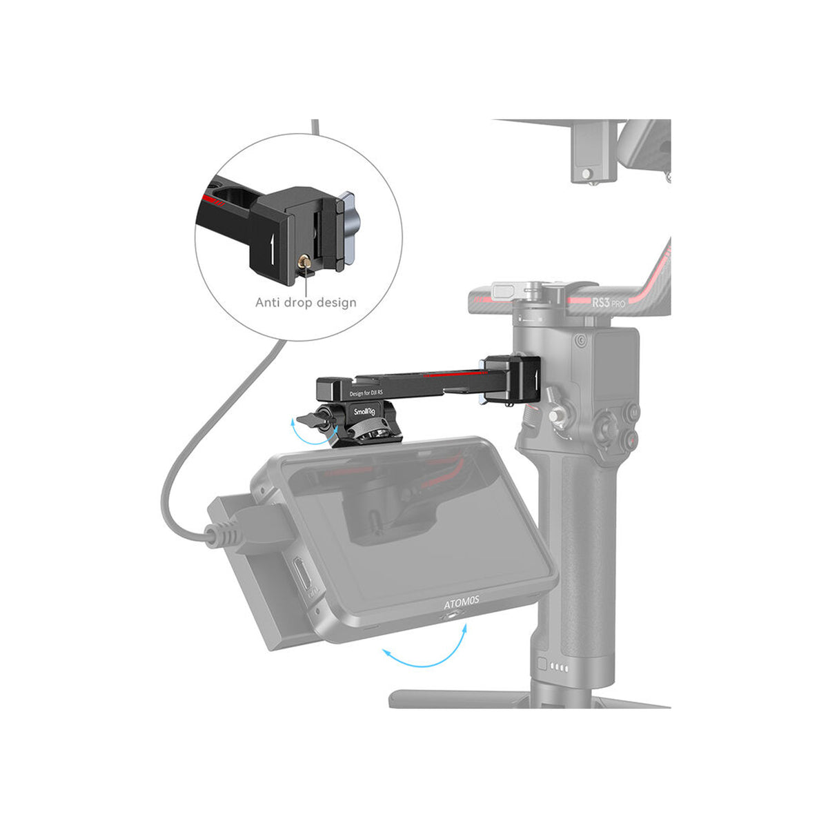 SmallRig Monitor Mount with NATO Clamp for Select DJI RS Series Gimbals-3026B