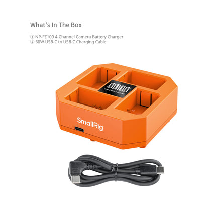 SmallRig NP-FZ100 4-Channel Camera Battery Charger-4839