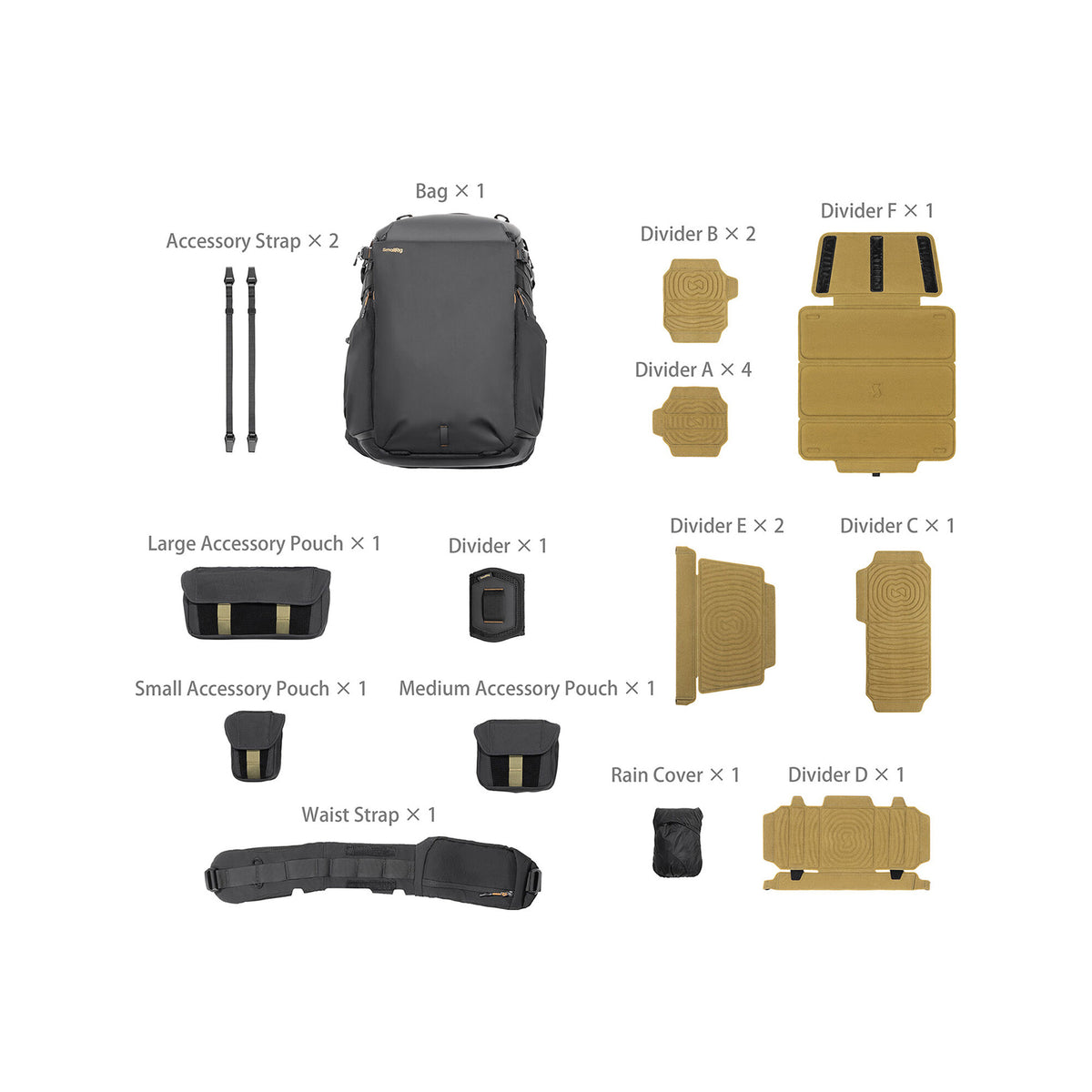 SmallRig Professional Outdoor Backpack (Black, 25L)-6521