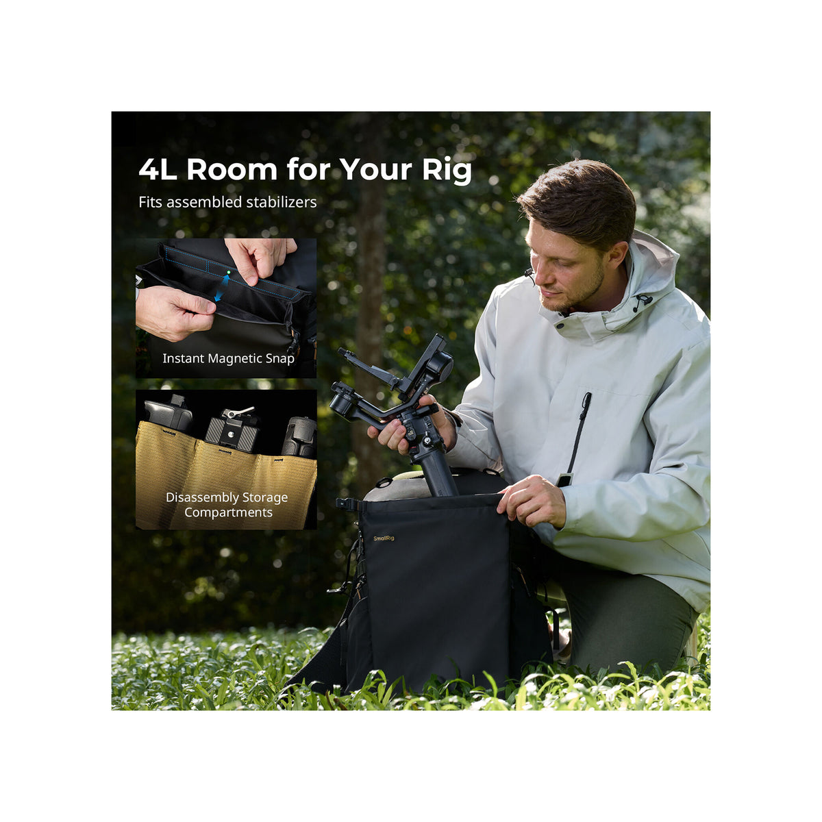 SmallRig Professional Outdoor Backpack (Black, 25L)-6521