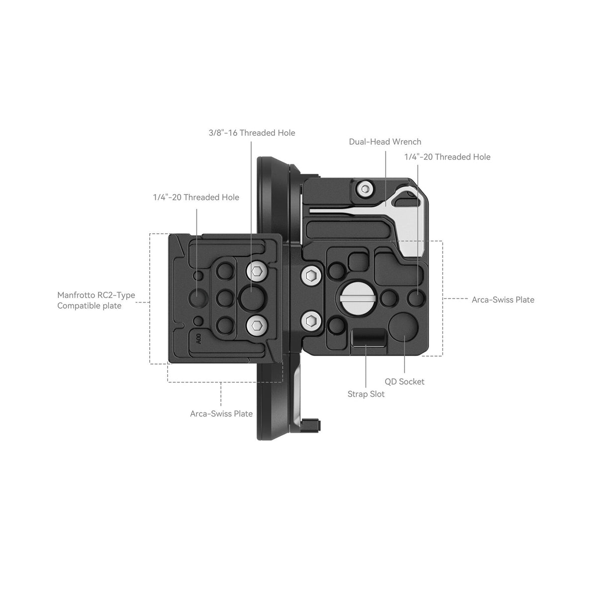 SmallRig Rotatable Horizontal-to-Vertical Mount Plate Kit for Canon EOS R Series (4300)