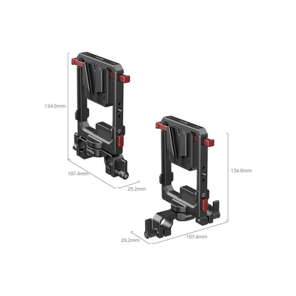 SmallRig Rotatable V-Mount Battery Plate with Dual V-Locks and 15mm Dual Rod Clamp -6273