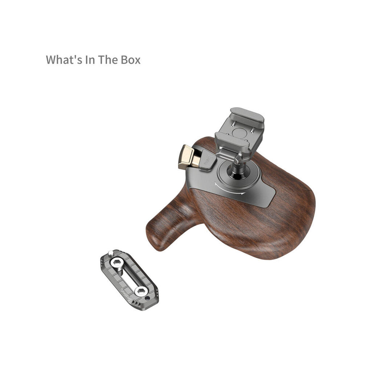 SmallRig Rotating Right-Side Wooden Handle with NATO Clamp 5192