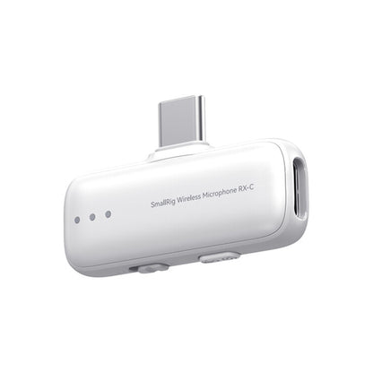 SmallRig S 70 Wireless Microphone with Multi-Device Compatibility (White) — 5716