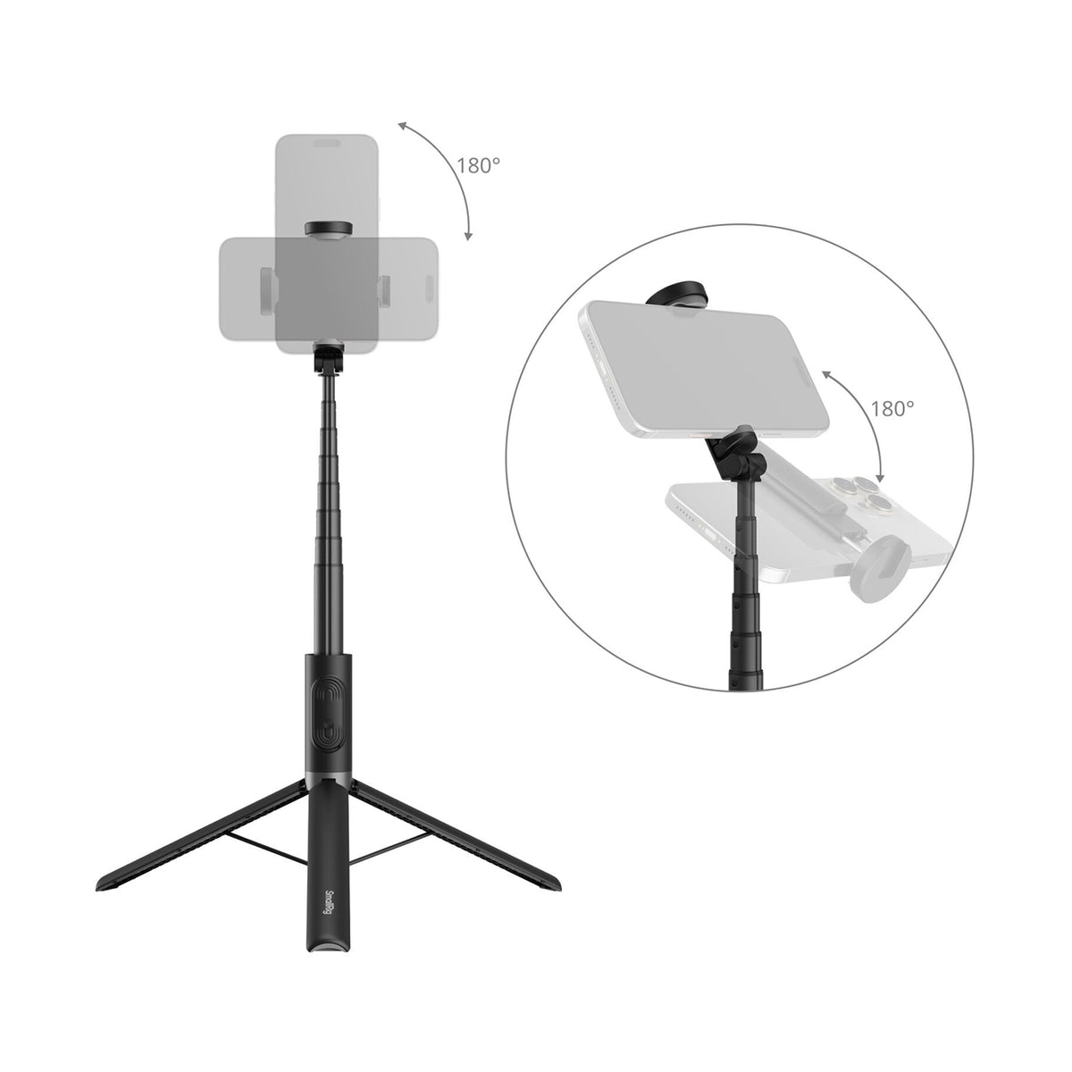 SmallRig ST30 Lite One-Touch Deploy Selfie Stick Tripod with Bluetooth Trigger-5291
