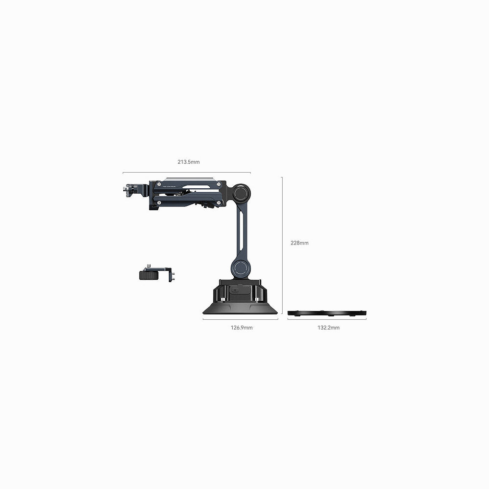 SmallRig Shock Absorber Support with Electronic Suction Cup for DJI Osmo Pocket 3 / GoPro HERO13 Black / Insta360 X4 5507