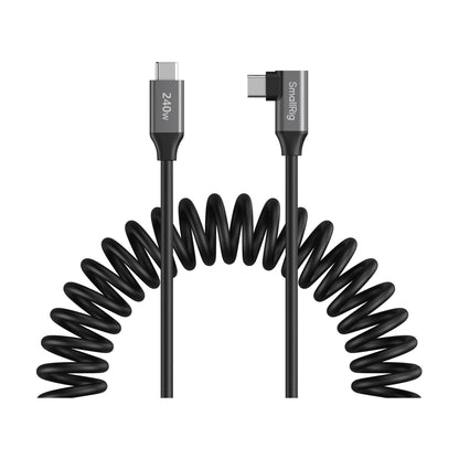 SmallRig USB-C Coiled Cable (Right Angle, 13.8")-5730