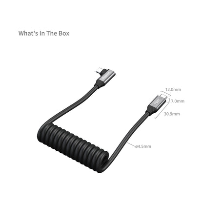SmallRig USB-C Coiled Cable (Right Angle, 13.8")-5730
