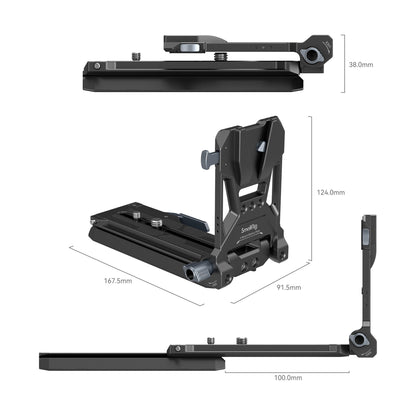 SmallRig V-Lock Battery Plate with 15mm LWS Base Kit for Small Cinema Cameras-4323