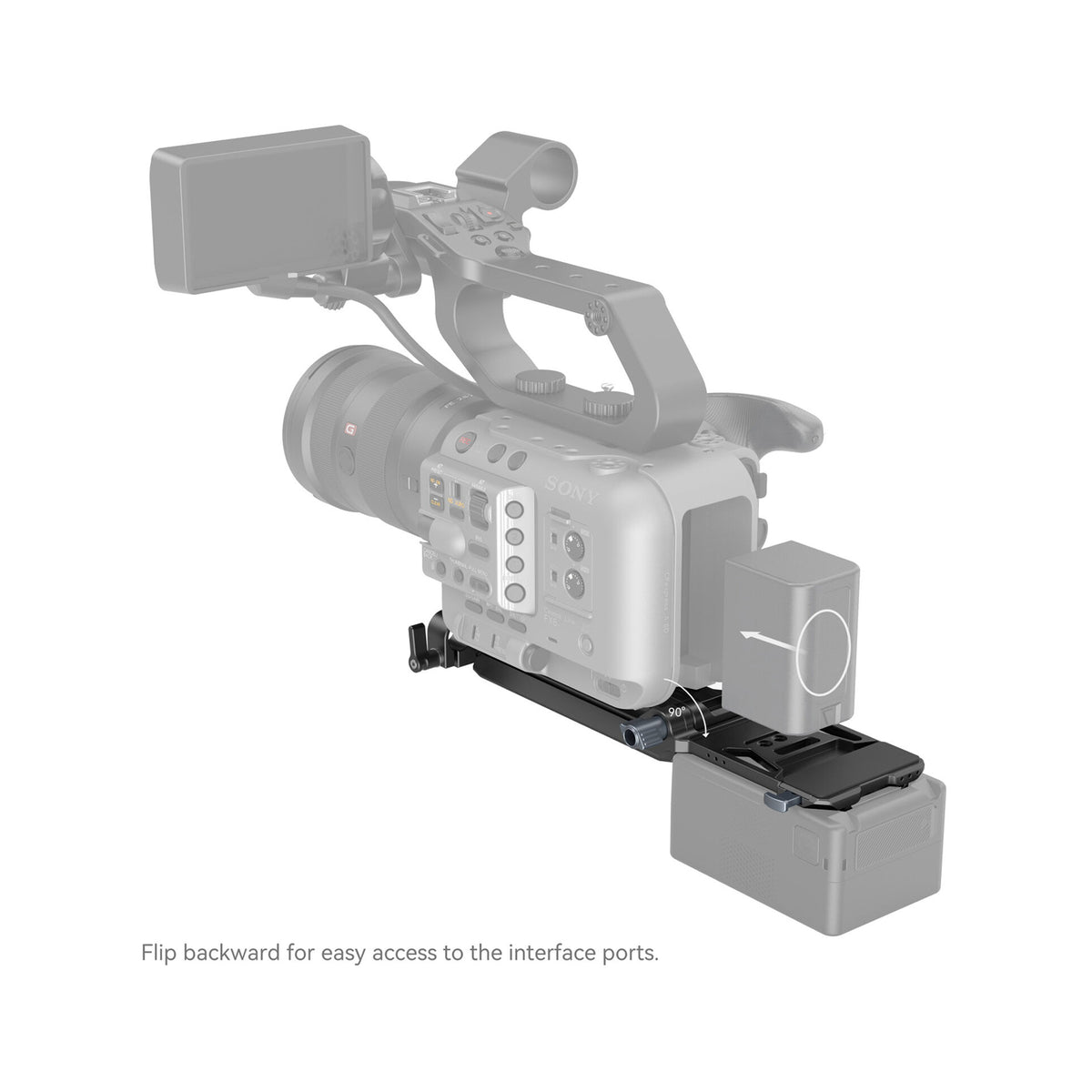 SmallRig V-Lock Battery Plate with 15mm LWS Base Kit for Small Cinema Cameras-4323
