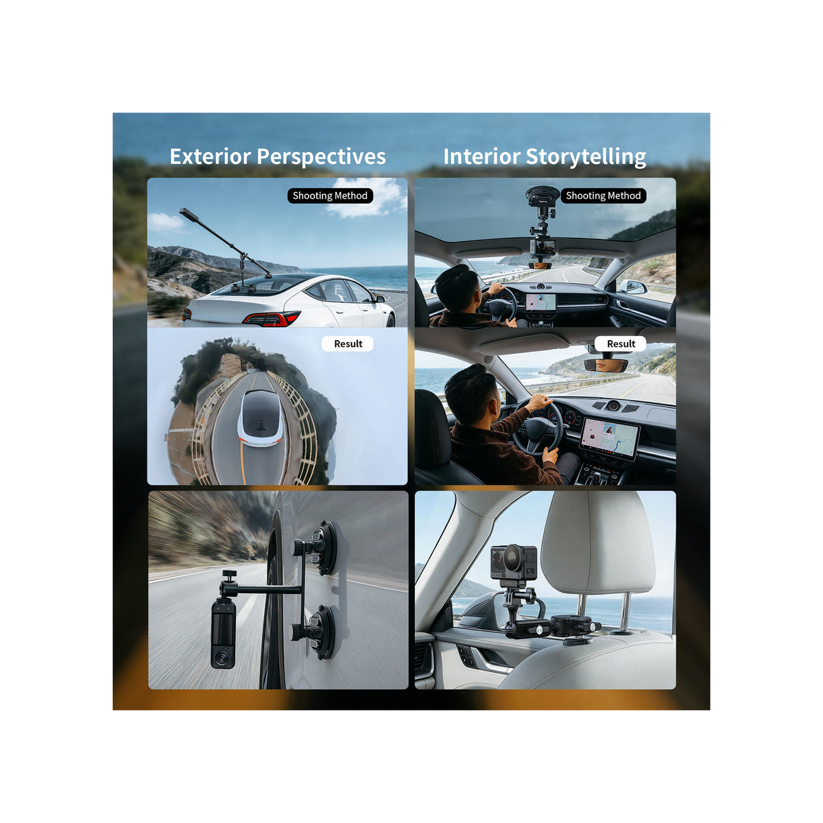 SmallRig Vehicle Suction Cup Support Kit for Action Cameras-5843