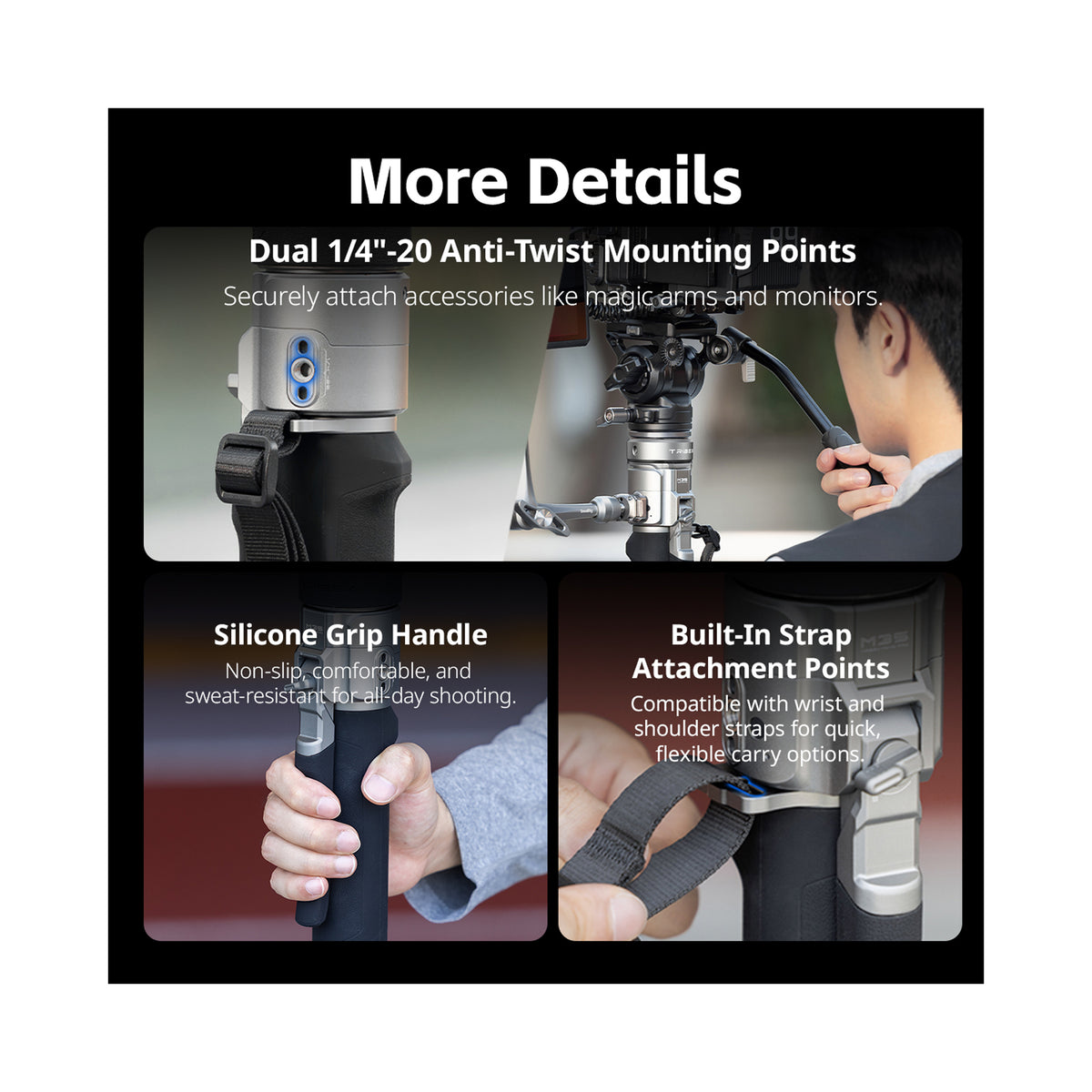 SmallRig x Potato Jet TRIBEX PRO X-Clutch Hydraulic Monopod (Basic Version)-6284