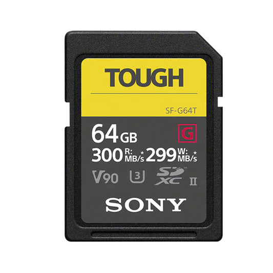 Sony 64GB SF-G TOUGH Series R300/W299MB/s UHS-II SDXC Memory Card