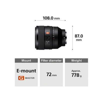 Sony FE 50mm f/1.2 GM Lens – Sony E-Mount (SEL50F12GM)