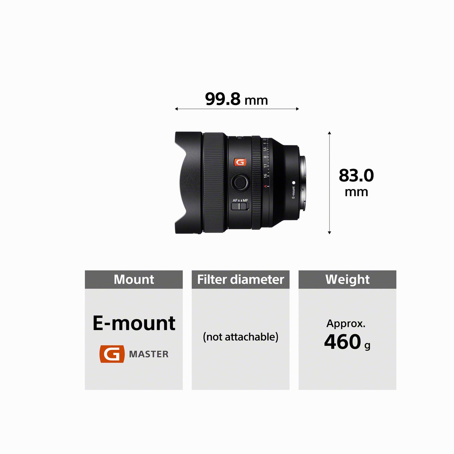 Sony 14mm f/1.8 GM Full-Frame E-Mount Lens (SEL14F18GM)