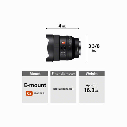 Sony 14mm f/1.8 GM Full-Frame E-Mount Lens (SEL14F18GM)