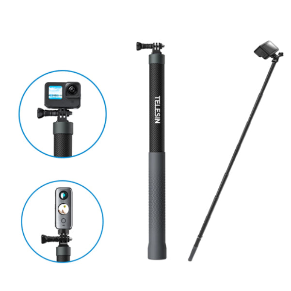 TELESIN 3m Carbon Fiber Selfie Stick(GP-MNP-3003-3)