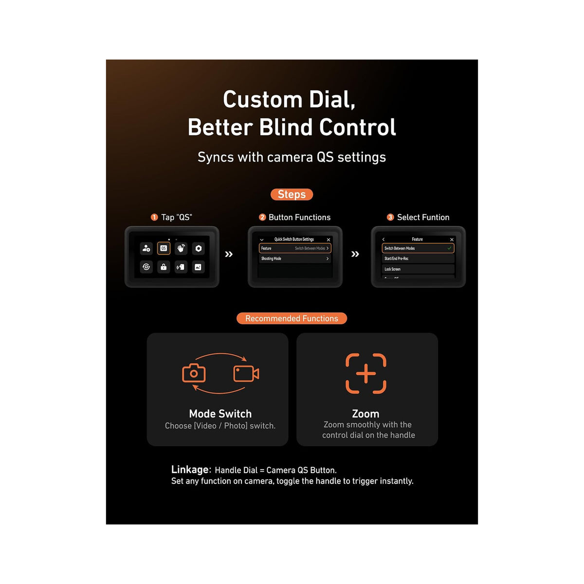 TELESIN Bluetooth Remote Grip Kit for DJI Osmo Action 6 — S6-FMS-39-TDJ