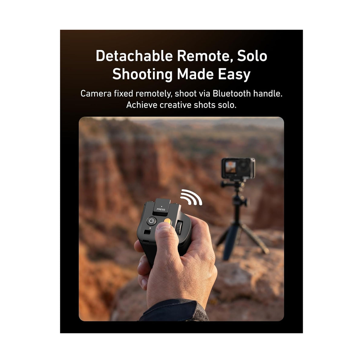 TELESIN Bluetooth Remote Grip Kit for DJI Osmo Action 6 — S6-FMS-39-TDJ